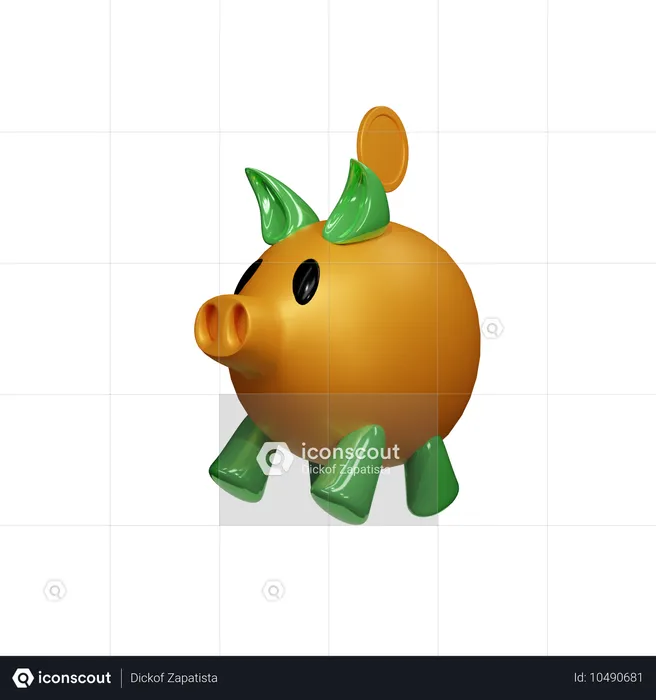 貯金箱  3D Icon