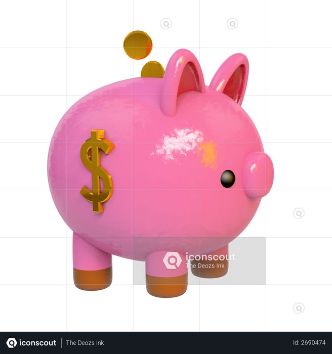 Piggy bank 3D Illustration