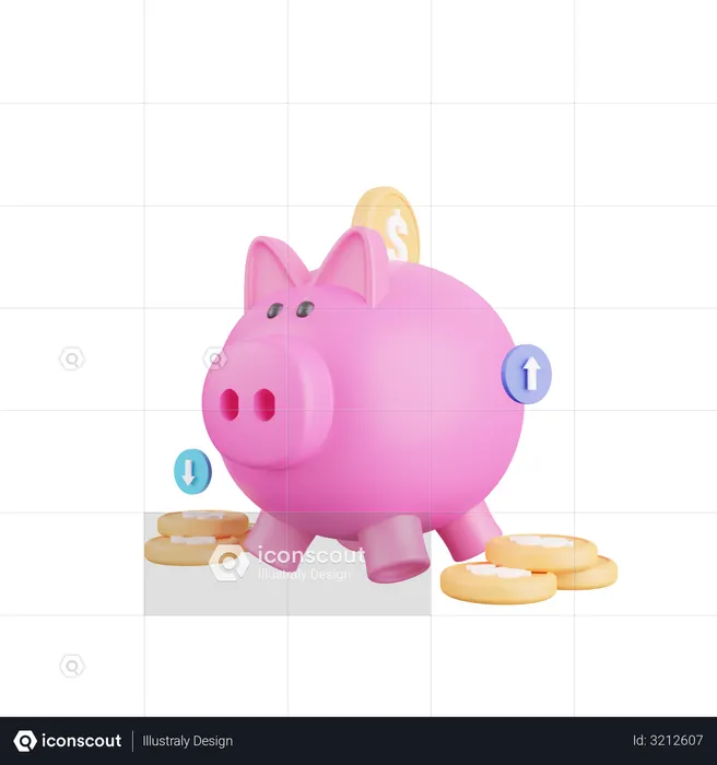 Piggy bank  3D Icon