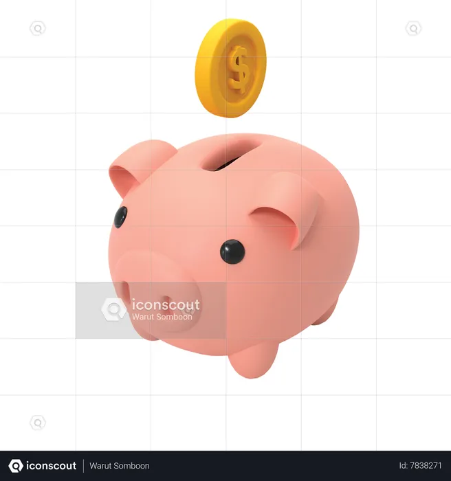 Piggy Bank  3D Icon