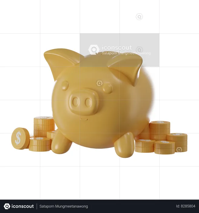 Piggy Bank  3D Icon