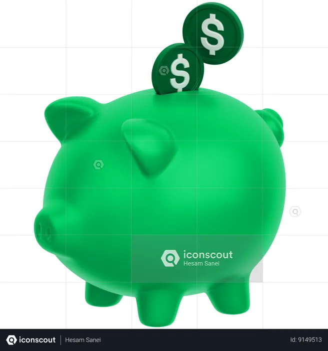 Piggy Bank  3D Icon