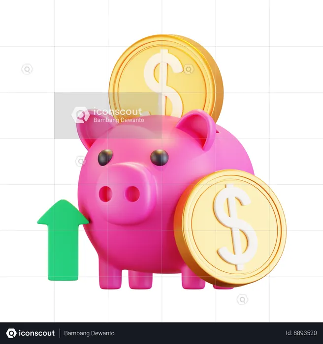 Piggy Bank  3D Icon