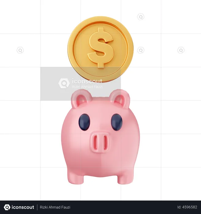 Piggy Bank  3D Illustration
