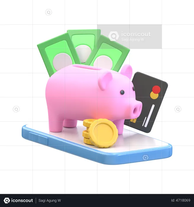 Piggy Bank  3D Illustration