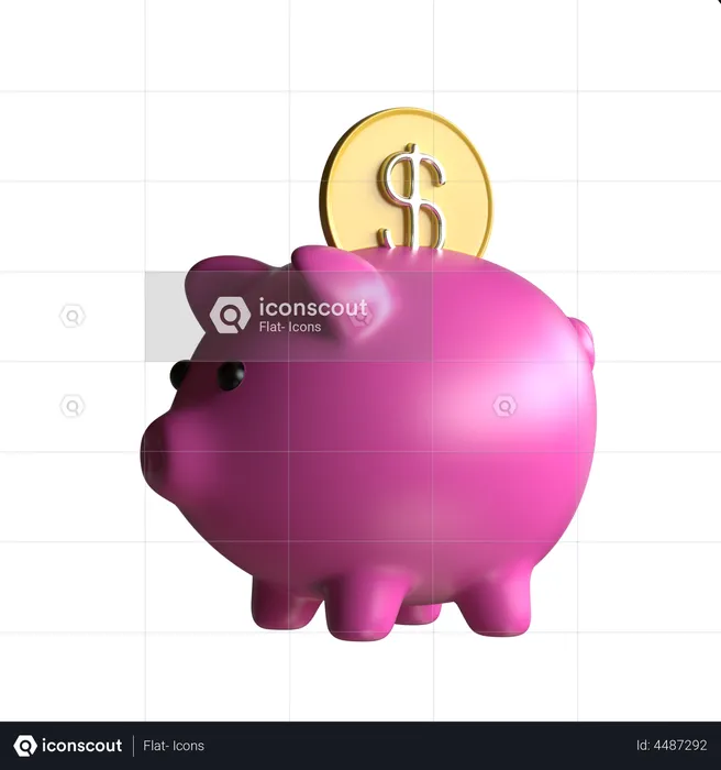 Piggy Bank  3D Illustration