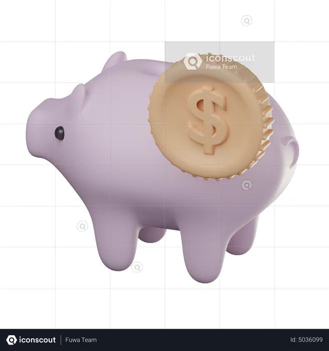 Piggy Bank  3D Icon