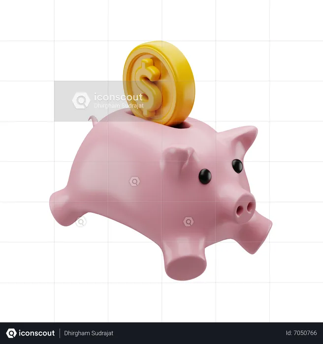 貯金箱  3D Icon