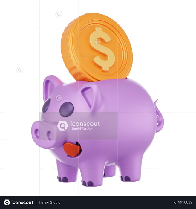 貯金箱  3D Icon