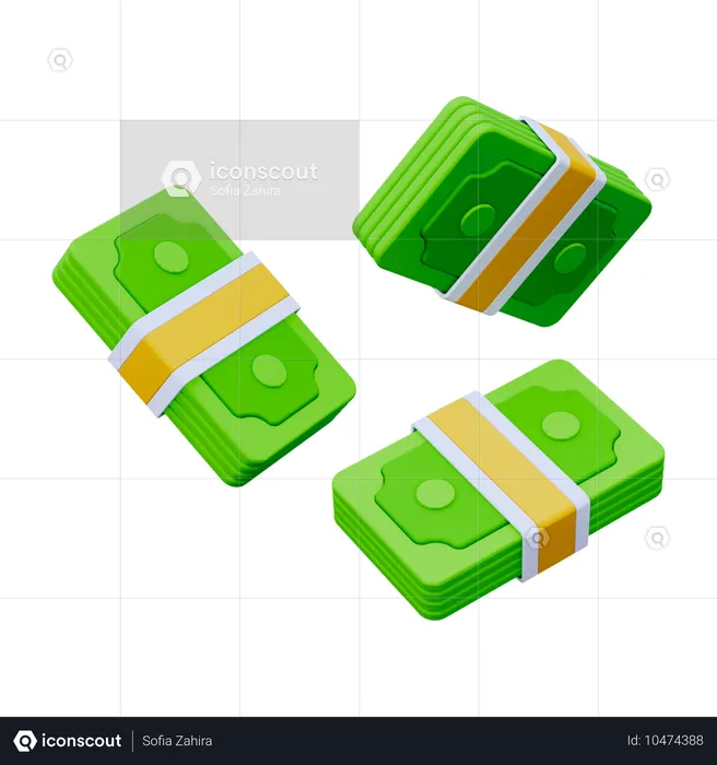 Pila de dinero  3D Icon