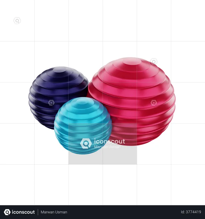 Pilates Ball  3D Illustration