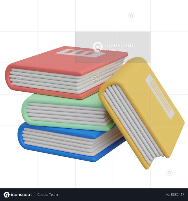 Pile de livres  3D Icon