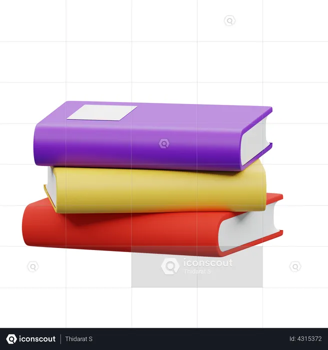 Pile de livres  3D Illustration