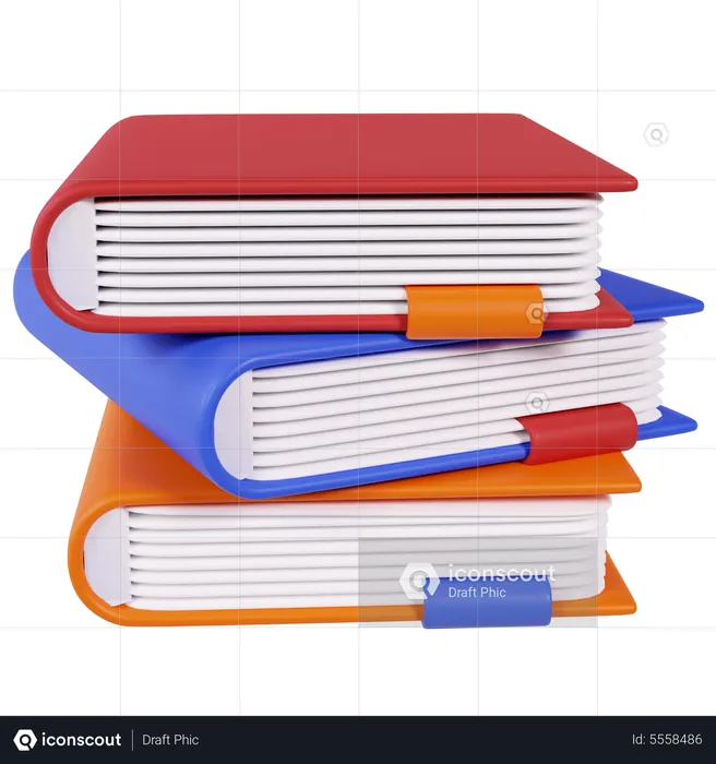 Pile de livres  3D Icon