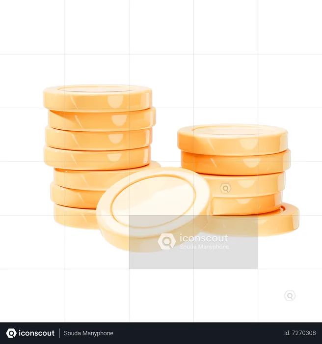 Pile de pièces  3D Icon