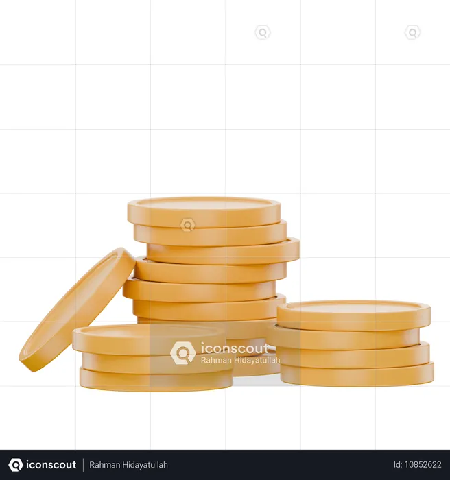 Pile de pièces d'or  3D Icon