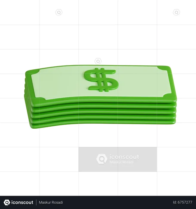 Pile Of Banknotes  3D Icon