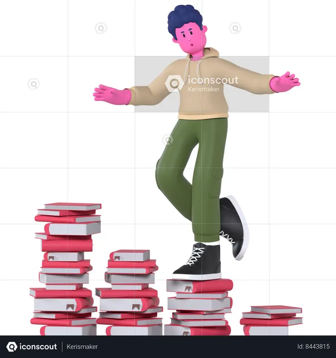 Pile of books  3D Icon