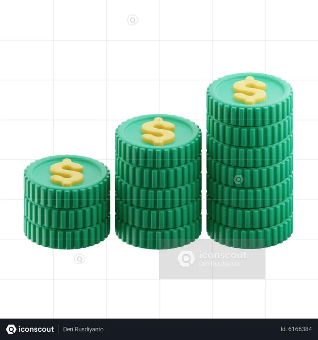 Pile Of Coin  3D Icon