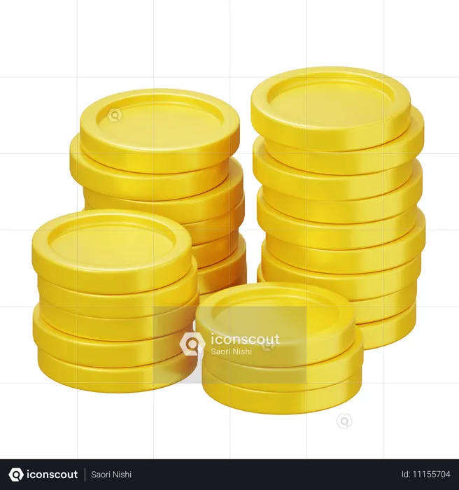 Pile Of Coins  3D Icon