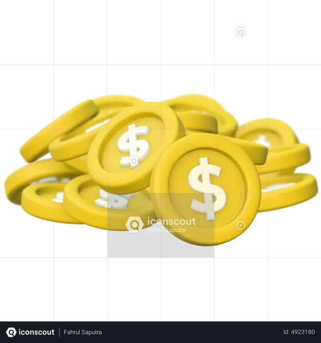 Pile Of Coins  3D Icon