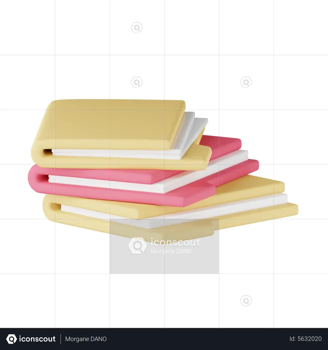 Pile Of Files  3D Icon