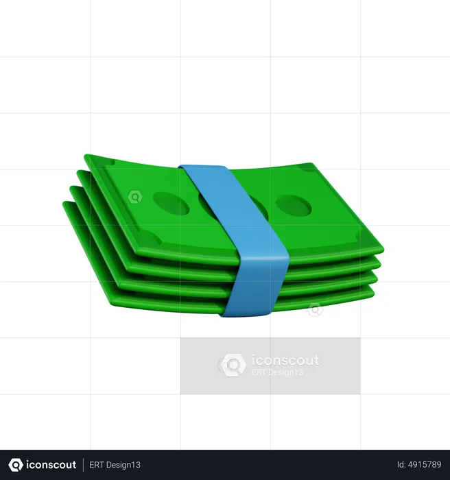 Pilha de dinheiro  3D Icon