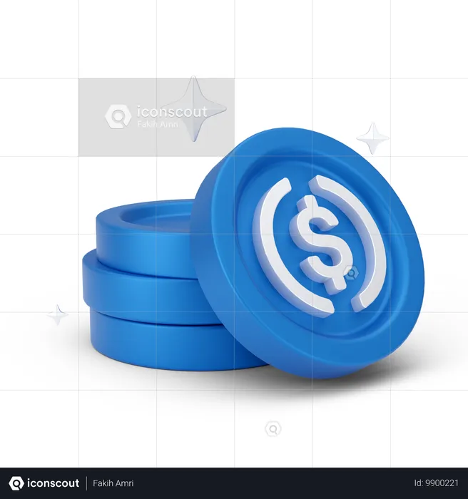 Pilha de dólar  3D Icon