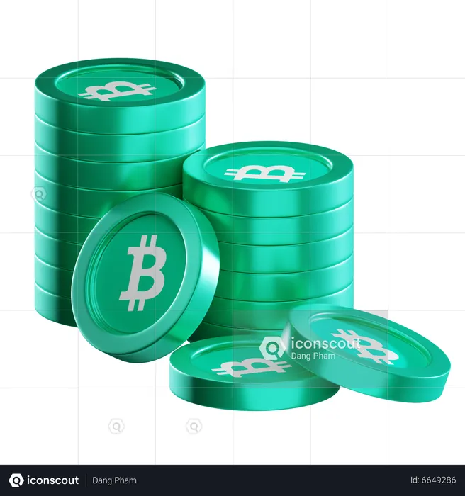 Pilhas de moedas bch  3D Icon