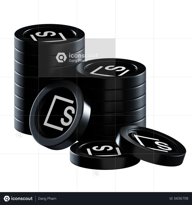 Pilhas de moedas skl  3D Icon