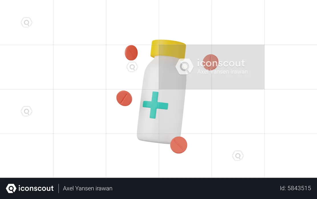 Pill Bottle  3D Icon