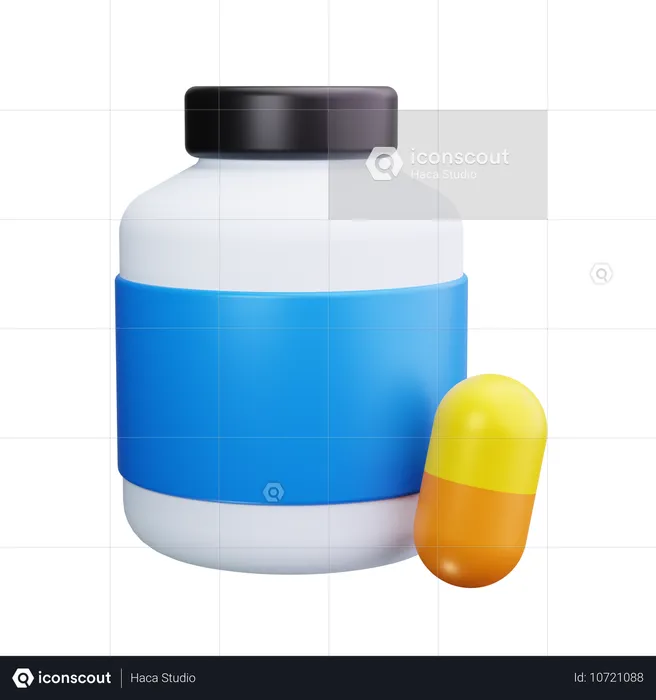 Pill bottle  3D Icon