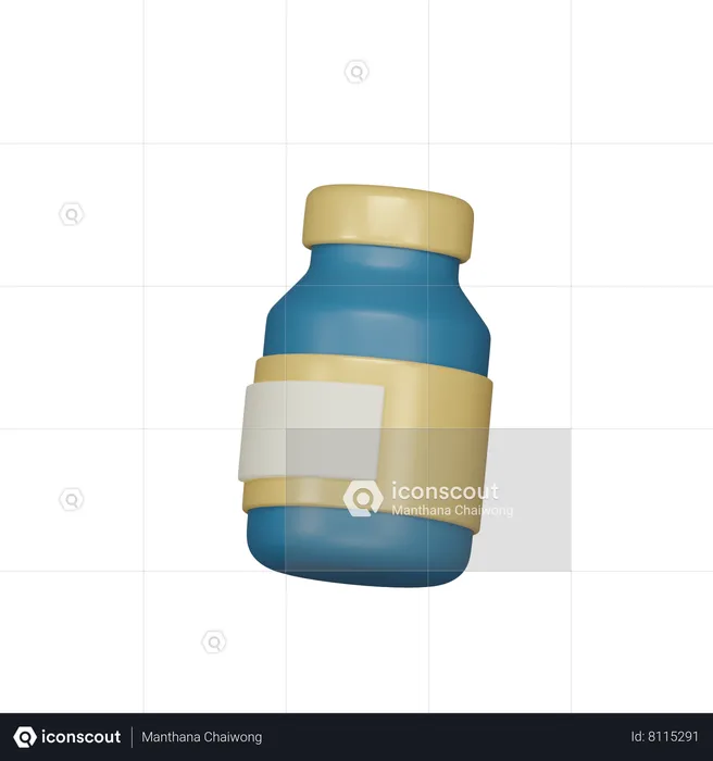 Pill Bottle  3D Icon