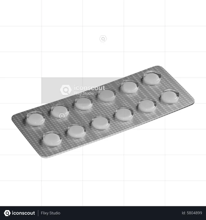 Pill Package  3D Icon