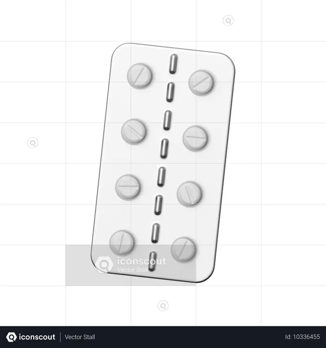 Pill Strip  3D Icon