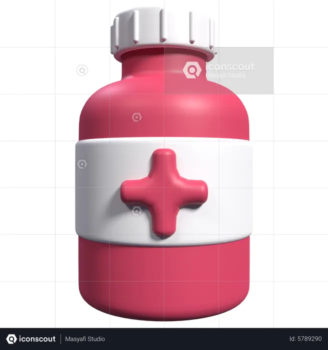 Pillen Flasche  3D Icon