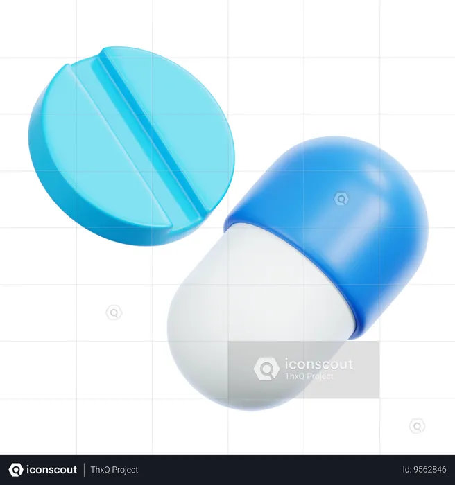 Pills  3D Icon