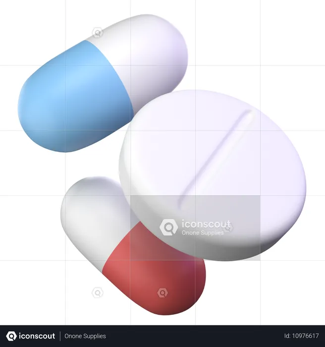 Pills  3D Icon