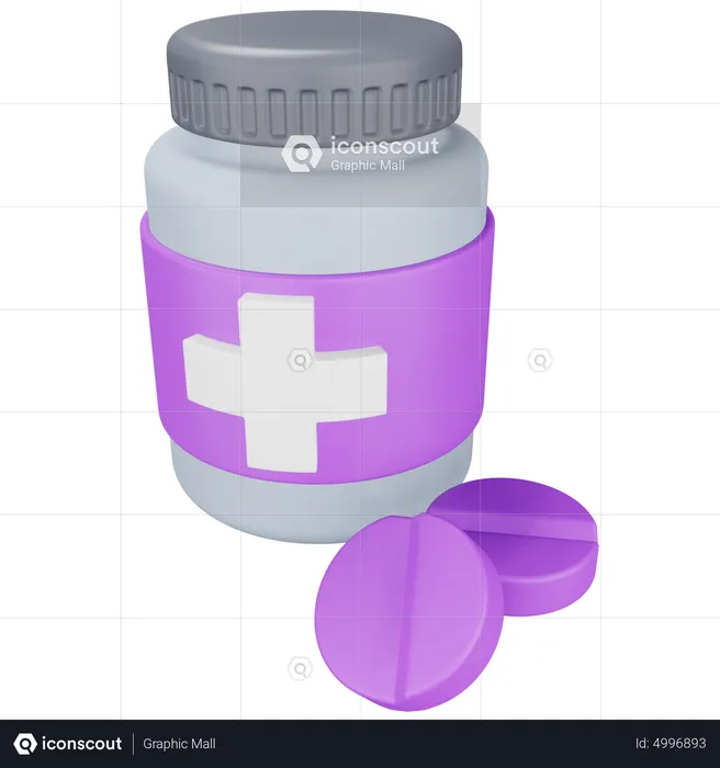 Pills Jar  3D Icon