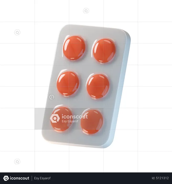 Pills Pack  3D Icon