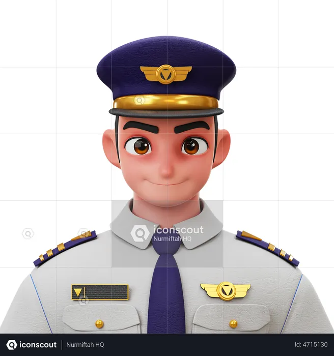Pilot  3D Illustration