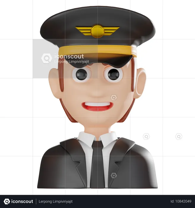 Piloto  3D Icon