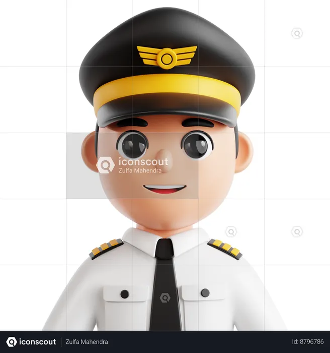 Piloto  3D Icon