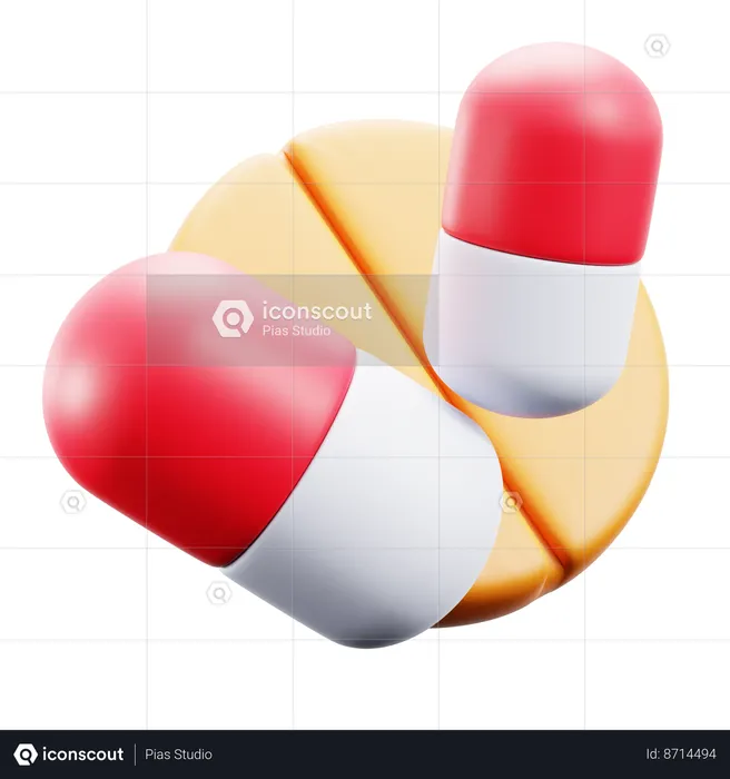 Pílulas de vitaminas  3D Icon