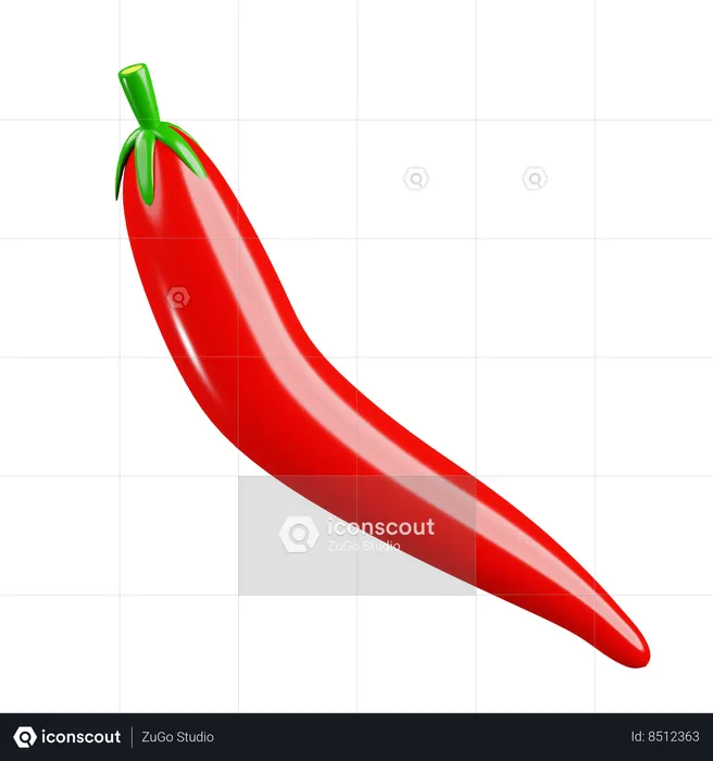 Piment frais  3D Icon