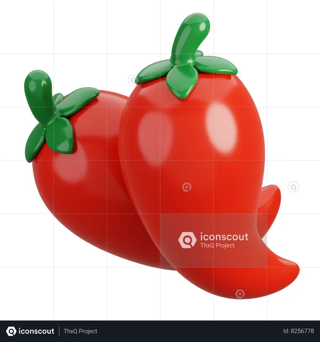 Piment rouge  3D Icon