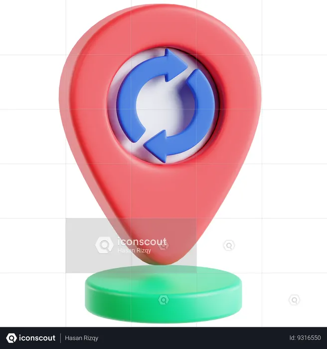 Pin Location  3D Icon