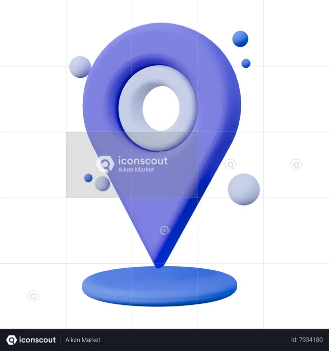 Pin Location  3D Icon