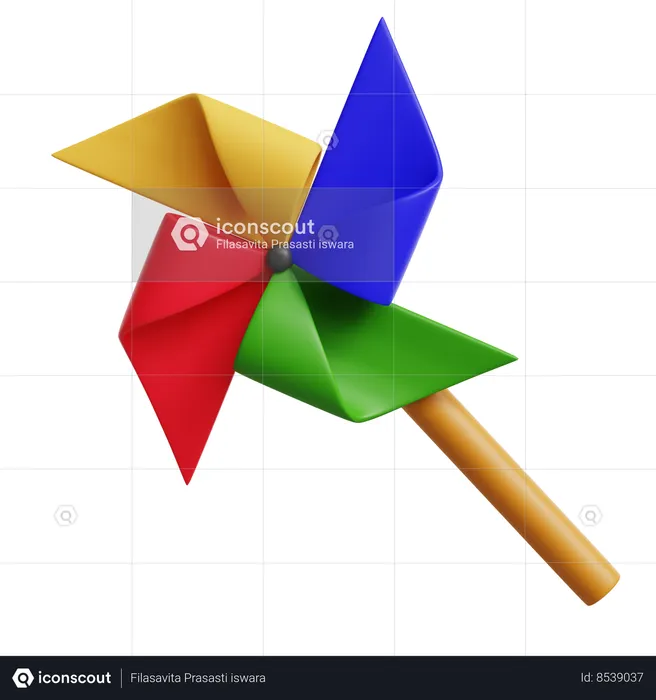 Pin Wheel  3D Icon