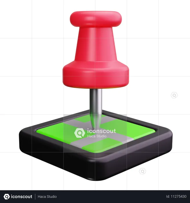 Pin With Circle  3D Icon